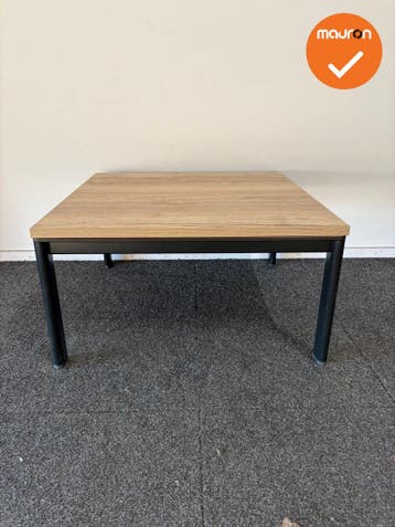 Ahrend Bijzettafel - Zwart onderstel - 80x80cm - Blad in kle, Werkplek, Ophalen of Verzenden, Gebruikt, Bureau
