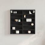 vidaXL Vitrinekast 60x8,5x58 cm bewerkt hout zwart, Verzenden, Nieuw