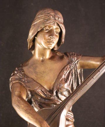 Groot Art Nouveau beeld - Couderc (19th. cent.) - Sculpture,