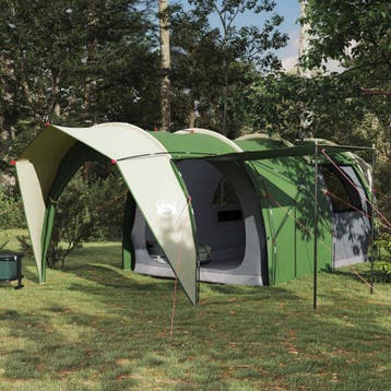 vidaXL Tunneltent 6-persoons Groen 185T Polyester met PU, Verzenden