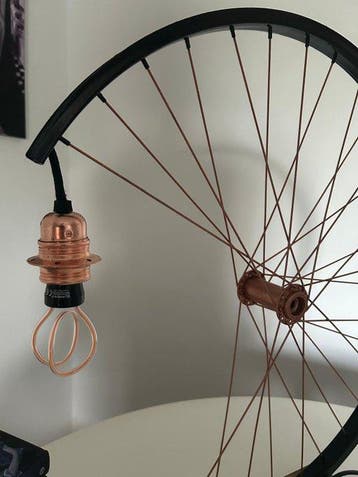 Manu made - Bureaulamp - IJzer, Spar - Industriële lamp