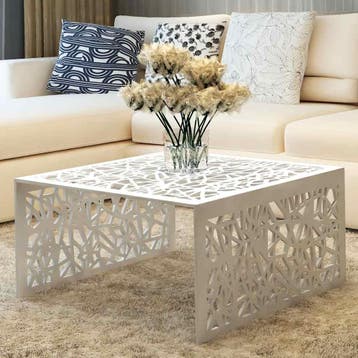 vidaXL Salontafel opengewerkt ontwerp aluminium, Verzenden