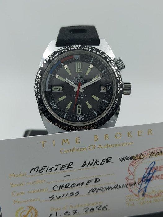 Meister Anker - World Timer - Zonder minimumprijs - Heren -, Handtassen en Accessoires, Horloges | Heren