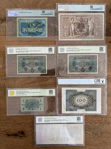 Allemagne. - 7 Banknotes - Various Dates - Pick 8b, 45b, 52,