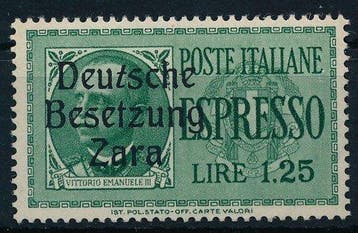Duitse Rijk - Bezetting van Zara 1943 - Spoedzegel 1,25 lire, Gestempeld