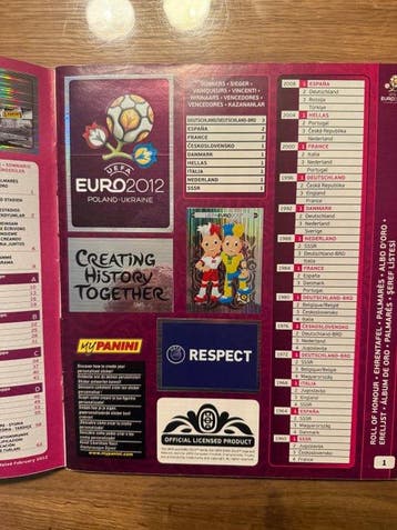 Panini Euro 2012 - 1 Album complet - Good (GD), Collections