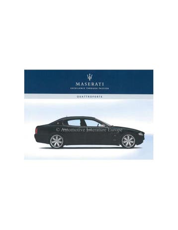 2006 MASERATI QUATTROPORTE V INSTRUCTIEBOEKJE ENGELS