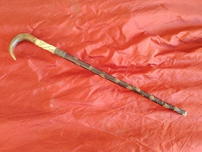 Wandelstok - Hout, Been - xx seconden in het bot, Antiek en Kunst, Antiek | Overige Antiek
