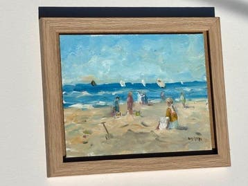 Cor Schaap (1968) - Strandgezicht, Antiek en Kunst