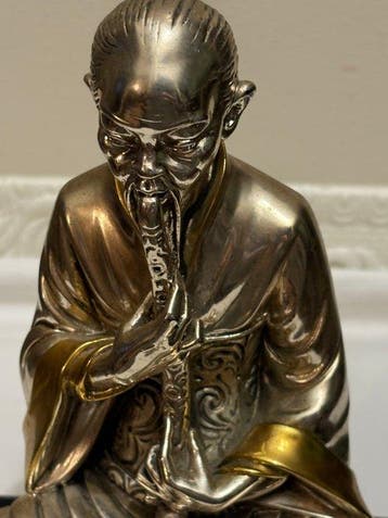 Arnaldo Giannelli - Figuur - Saggio asiatico - Magot - .925, Antiek en Kunst