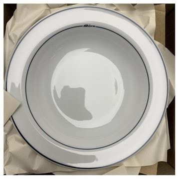 Bieden: Riva Marine Grade Porcelain Soup Plate 21.5 cm  Du, Ophalen of Verzenden, Nieuw