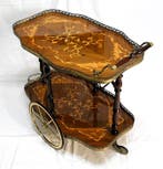 Serveerwagen - Hout, Messing, Metaal - Vintage barwagen uit
