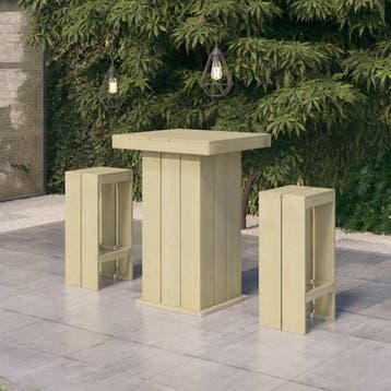 vidaXL 3-delige Tuinbarset geïmpregneerd grenenhout, Tuin en Terras, Verzenden, Nieuw