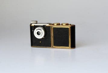 Walter Kunik Petie Vanity (leer, zwart) Caméra miniature, Nieuw