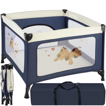 Baby box Tommy Junior 105x105x78cm - blauw, Enfants & Bébés, Parcs, Verzenden