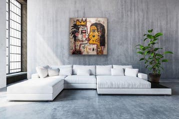 Eric Brumette - KISS ME LIKE BASQUIAT 64 - Toile L, Antiek en Kunst