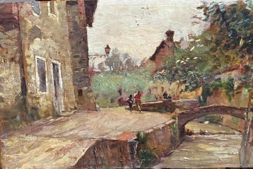 Enrico Reycend (1855-1928), Attrib. - Scorcio di Paesaggio