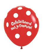 Ballonnen Communie Polka Dots Red 45cm 25st, Hobby en Vrije tijd, Verzenden, Nieuw