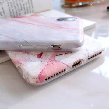 iPhone 6 Plus Hoesje Marmer Textuur - Shockproof Glossy Case, Verzenden