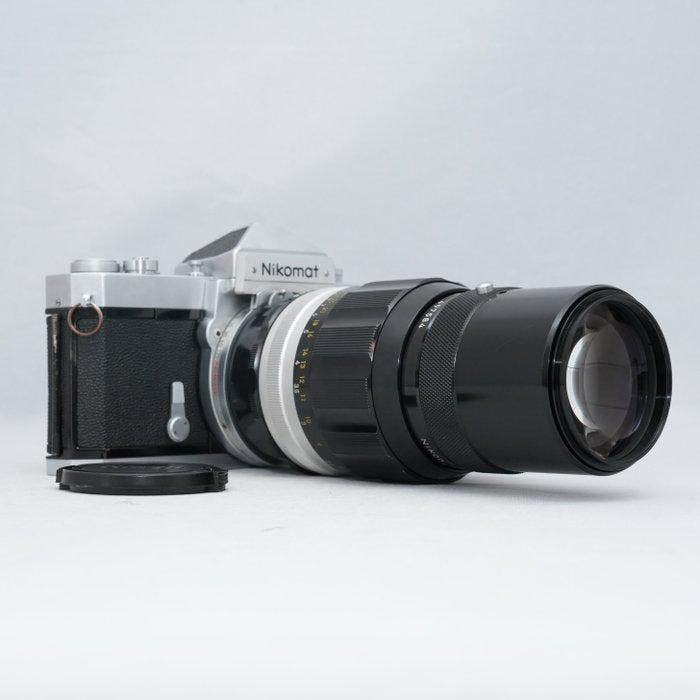 Nikon Nikomat FTN chrome + Nikkor-Q Auto 4/200mm | Single, TV, Hi-fi & Vidéo, Appareils photo analogiques