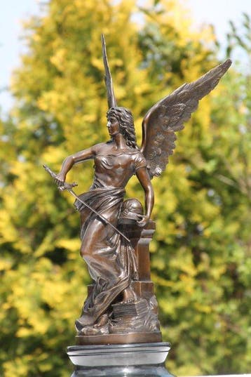 sculptuur, Minerva - 21 kg - 75 cm - Brons, Marmer