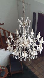 Lustre - Cristal, Bronze patiné - lustre à douze bras, Antiek en Kunst