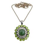 Zonder minimumprijs - Halsketting Zilver - Peridot, Handtassen en Accessoires, Kettingen, Nieuw