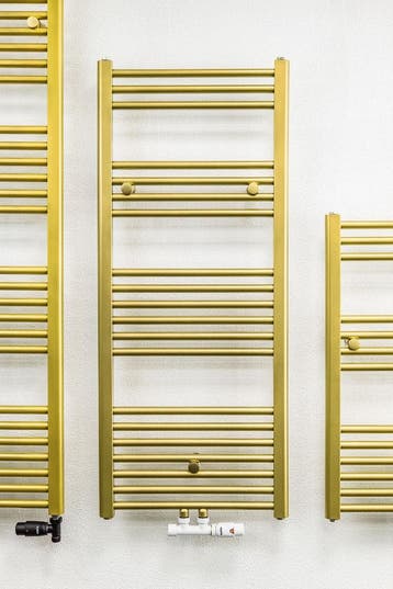 120x50 cm - 673 Watt - Oppio Handdoekradiator - Goud (RAL, Ophalen of Verzenden