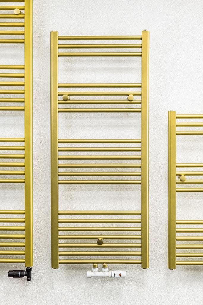 120x50 cm - 673 Watt - Oppio Handdoekradiator - Goud (RAL, Doe-het-zelf en Bouw, Verwarming en Radiatoren, Ophalen of Verzenden