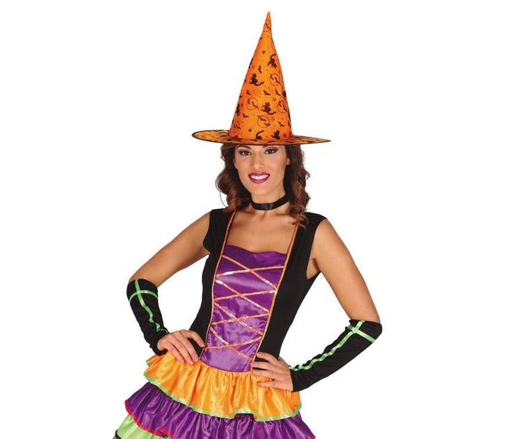 Halloween Heksenhoed Oranje, Hobby en Vrije tijd, Feestartikelen, Nieuw, Verzenden