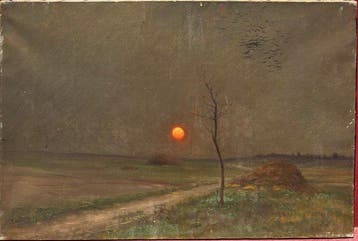 Léonce Vaysse (1844-1917) - « Decembre » - Paysage Nocturne, Antiquités & Art