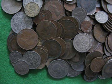 Royaume-Uni. Een leuke collectie van bijna 500 munten. (Sans