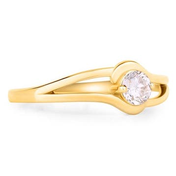 Zonder minimumprijs - Ring - 14 karaat Geel goud - 0.27ct., Nieuw