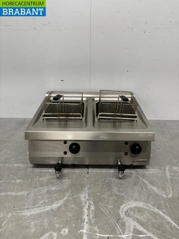 Friteuse double Oztiryakiler en acier inoxydable 2 x 12, Articles professionnels, Verzenden