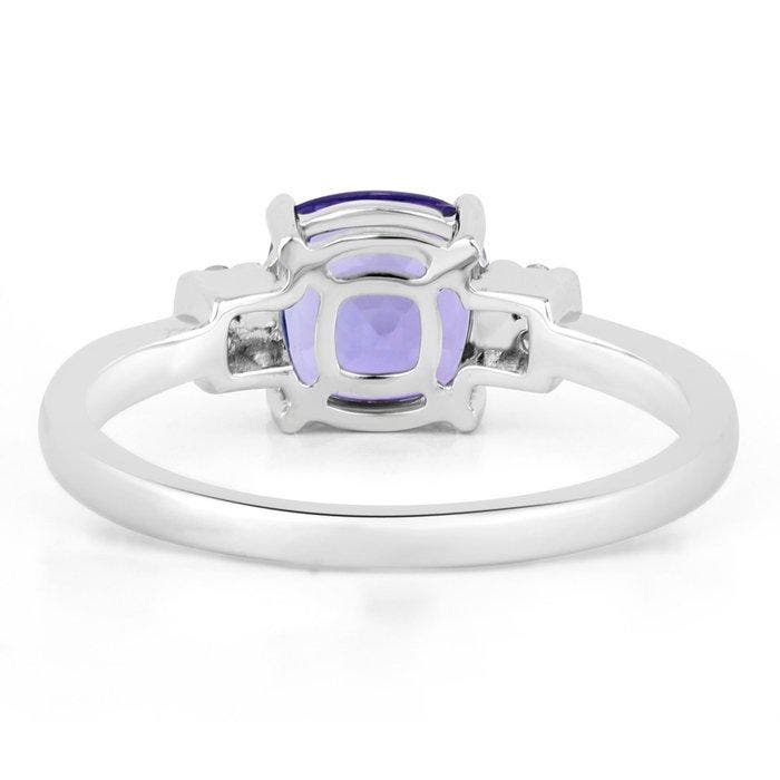 Ring - 14 karaat Witgoud - 1.55ct. tw. Tanzaniet - Diamant -, Bijoux, Sacs & Beauté, Bagues