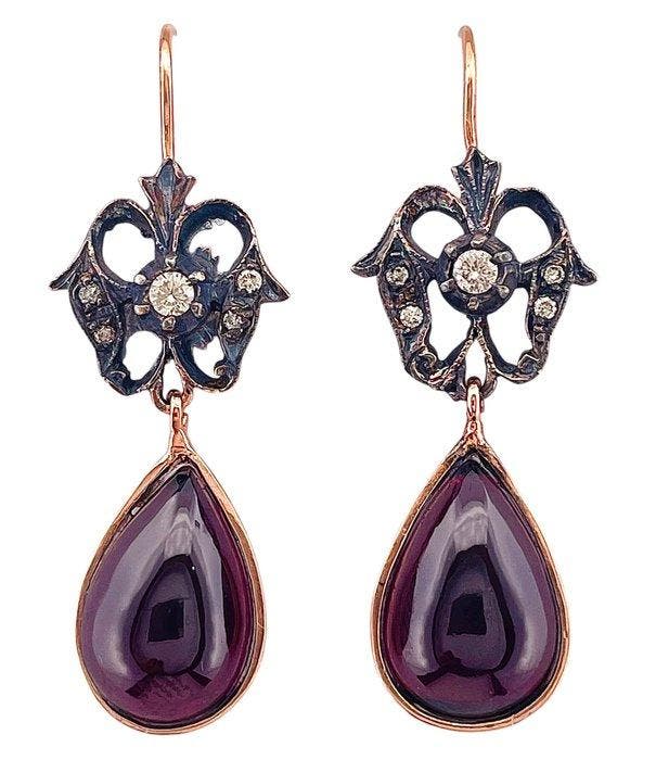 Zonder minimumprijs - Oorbellen - 9 kt. Roségoud, Zilver, Bijoux, Sacs & Beauté, Boucles d'oreilles