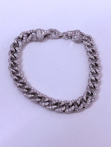 Zonder minimumprijs - Armband Zilver Saffier - Grumetta, Nieuw