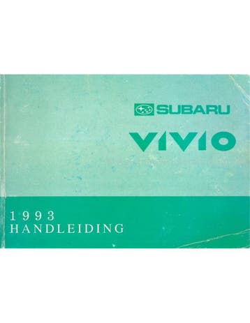 1993 SUBARU VIVIO INSTRUCTIEBOEKJE NEDERLANDS
