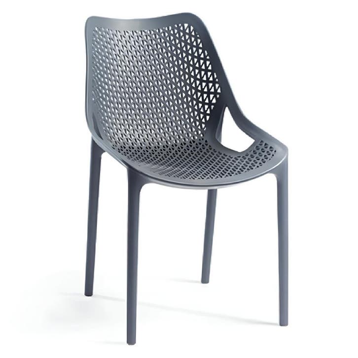Stoel | Kunststof | Grijs | In-/Outdoor | 500x610x800(h)mm, Zakelijke goederen, Horeca | Keukenapparatuur, Nieuw in verpakking