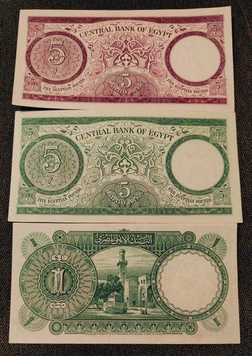 Egypte. - 3 Banknotes - 1945 (Zonder minimumprijs)