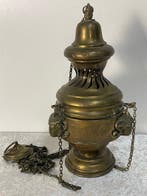 Wierookbrander - Ramskopjes - Koper - Wierookbrander/vat, Antiek en Kunst