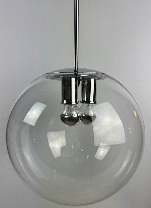 Peill & Putzler, müller&zimmer - Lamp (2) - Glas, Verchroomd, Antiquités & Art, Antiquités | Éclairage