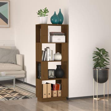 vidaXL Boekenkast/kamerscherm 51x25x132 cm grenenhout, Verzenden