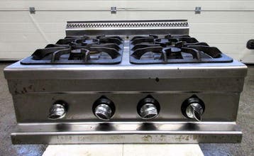 RVS Gasfornuis met 4 branders, B80 x D70 x H40cm, M-S0G870, Nieuw in verpakking