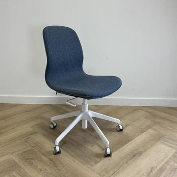 Ikea Langfjall  bureaustoel, blauw -wit, Bureaustoel
