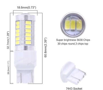 AMPOULE 33 LEDS T20 BLANC CANBUS, Verzenden