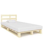 vidaXL Bedframe pallet massief grenenhout 120x200 cm, Verzenden, Nieuw