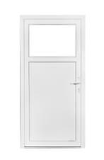 PVC Deur antraciet volpaneel, 1/3 en 1/ 2 glas b98xh200 cm, 80 tot 100 cm, Nieuw, Ophalen of Verzenden, Buitendeur