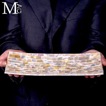Natuurlijk parelmoeren mozaïek-dienblad-schotel –