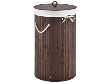 Veiling - Bamboe Wasmand Curly - 55 liter - Bruin - Incl. Wa, Huis en Inrichting, Nieuw